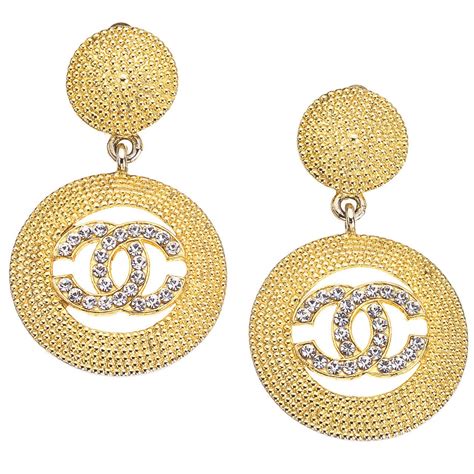 chanel earring dangling|Chanel swarovski earrings.